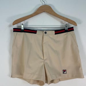 Vintage 1974 Fila White Tennis Shorts (Size: 54) Made in Italy