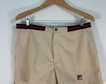Vintage 1974 Fila White Tennis Shorts (Size: 54) Made in Italy