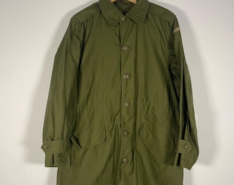 Abrigo militar danés vintage de los años 70, 7183 9602 (talla: imagen)