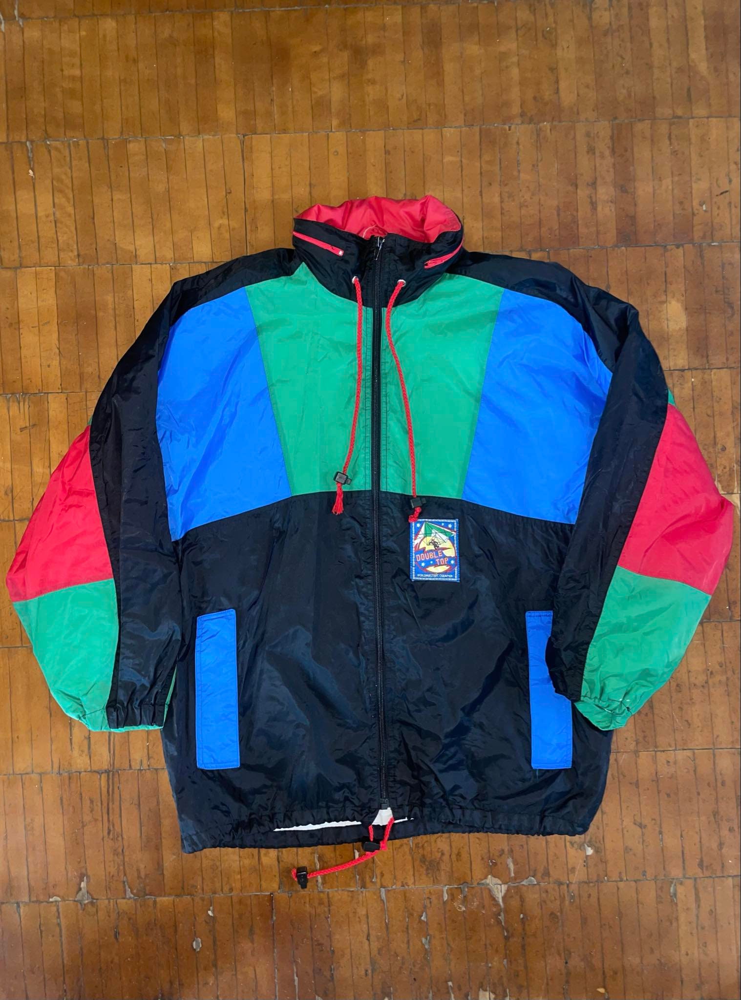 Colourful windbreaker jacket discount