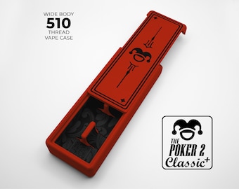 Poker 2 Classic PLUS - The Pocket Toker - Your Personalized 510 Vape Case - 3D Printed and Engraved