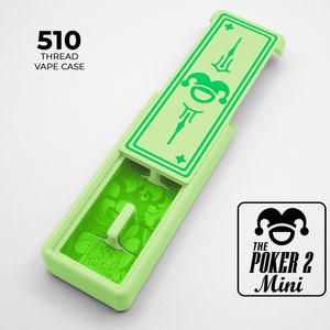 Poker 2 Mini - The Pocket Toker - Your Personalized 510 Vape Case - 3D Printed and Engraved