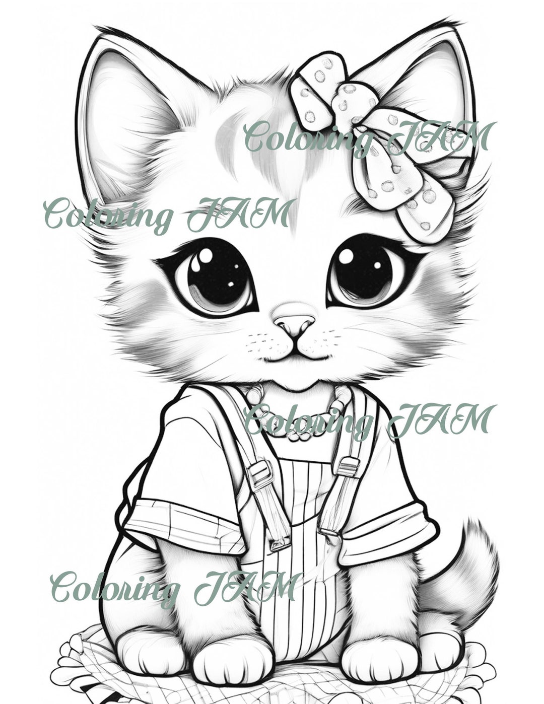 Coloring Pages, Cats Fashions Etsy