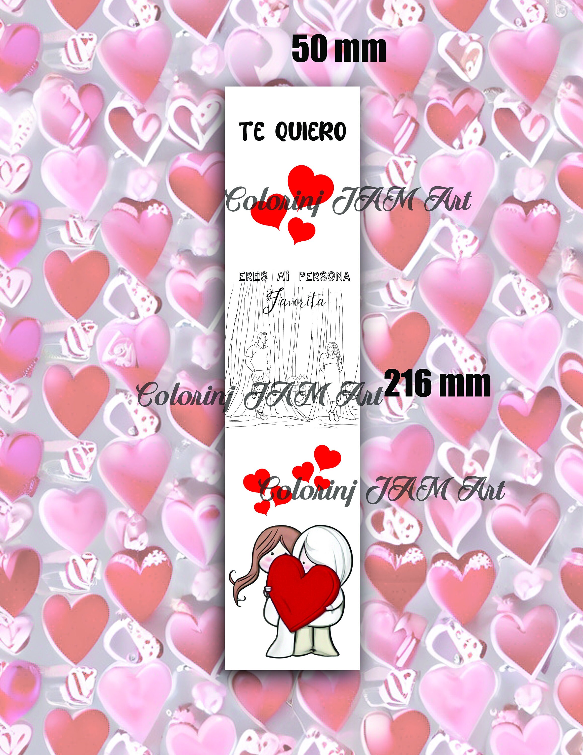 Pack2 LOVE Coloring Page, Card, Book Separator. Etsy