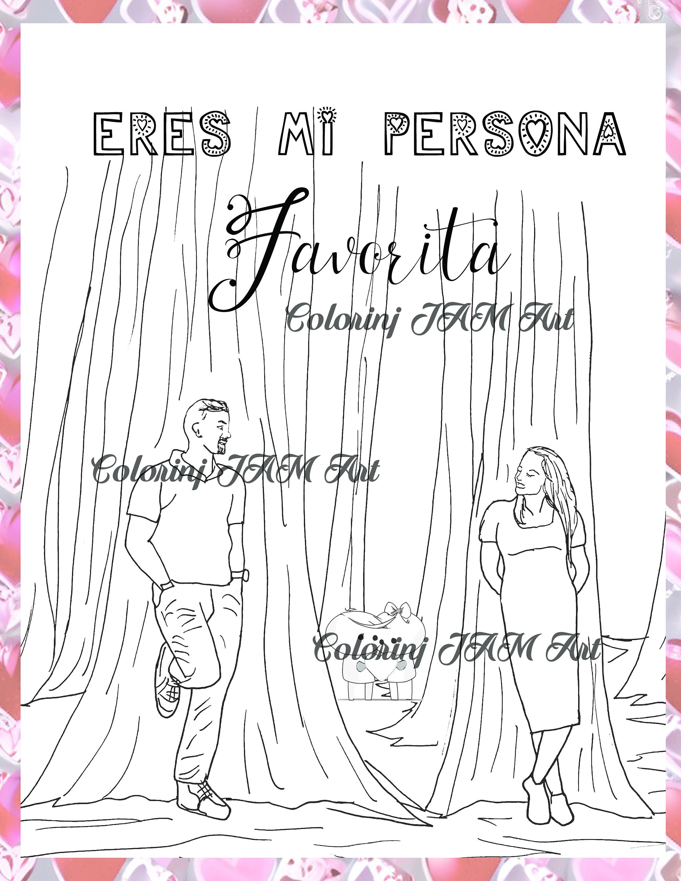 Pack2 LOVE Coloring Page, Card, Book Separator. - Etsy