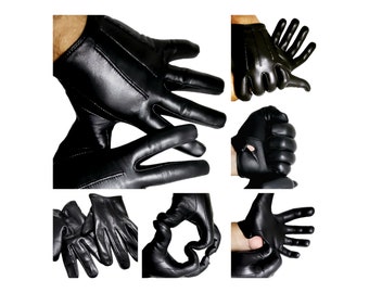 Leather Gloves Mens Sizes S-XL custom made unlined NAPPA premium leather driving gloves dress gloves