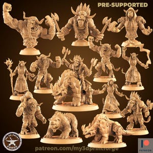 Warcraft Miniatures - Taurens Version 1 - My3DPrintForge