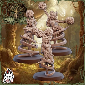 Fantasy Football Miniatures Proxy - Wood Elf Cheerleaders - UGNI