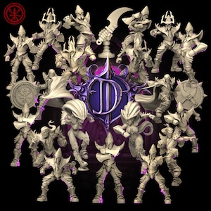 Fantasy Football Miniatures - Dark Elves &quot;The Dark Daggers&quot; Proxy Team - Torchlight