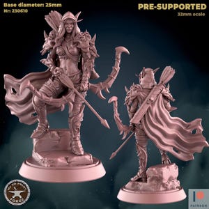 Warcraft Miniatures - Sylvanas Windrunner - My3DPrintForge