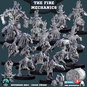 Fantasy Football Miniatures - Chaos Dwarves “The Fire Mechanics” Team Part 1 - RoP