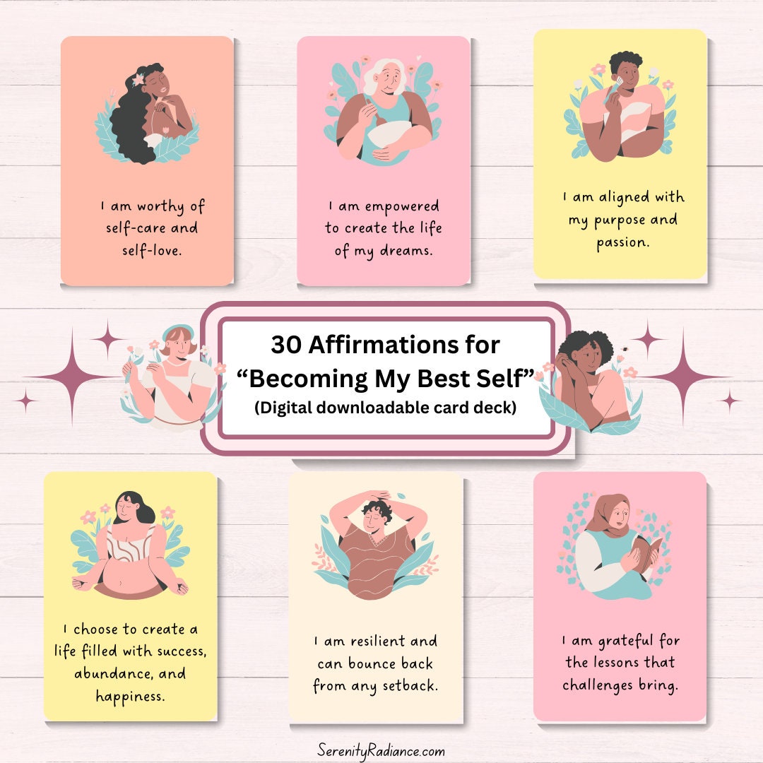 I AM Everything Affirmation Cards - 30 Card Deck For Positive Daily Mantras