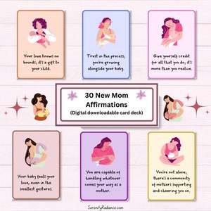 Affirmationen für neue Mamas Psychische Gesundheitspflege nach der Geburt Psychische Gesundheit vor der Geburt Erster Muttertag Neue Mama Geschenkidee Wellness-Paket für die neue Mama