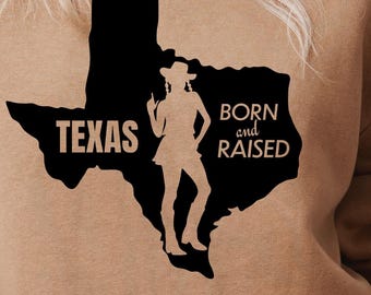 Texas Born and Raised SVG: TX Pride Design, Cricut & Silhouette (Digital Download)