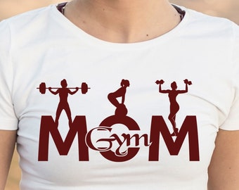 Gym Mom SVG: Workout Design for Cricut, T-shirt, Hoodie (Digital Download)
