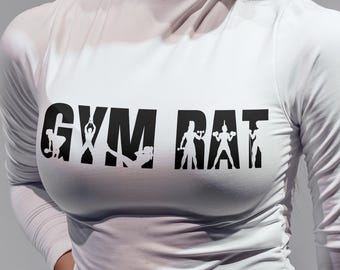 Gym Rat Female Vector Design: PNG SVG Cricut Sublimation (Digital Download