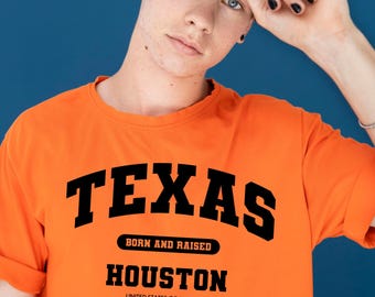 Houston Texas Born & Raised Design: SVG PNG Vector (Digital Download)