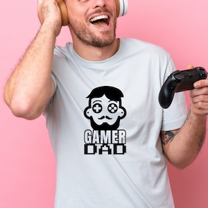 Gamer papa vecteur père dessins PNG téléchargement numérique esthétique sweat à capuche SVG T-shirt tendance homme fête des pères drôle