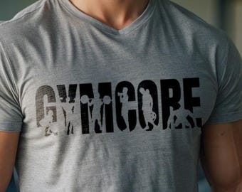 GYMCORE Male Design SVG PNG, Workout T-shirt Vector (Digital Download)