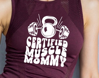 Muscle Mommy SVG: Gym Workout Design (Digital Download)