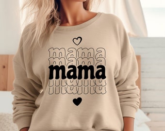 Mama Vector Mother&#39;s Day  Designs  PNG Digital Download Aesthetic Mom Hoodie SVG Trendy T-shirt Women Mother