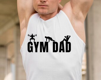 Gym Dad Vector Design: Fathers Day Workout PNG SVG (Digital Download)
