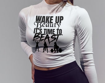 Beauty & Beast Vector GYM Design: Workout SVG PNG (Digital Download)