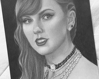 Taylor Swift Grammys 2024 Graphite Drawing (Original)