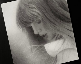 Taylor Swift TTPD The Albatross back cover Graphite Drawing (Print)