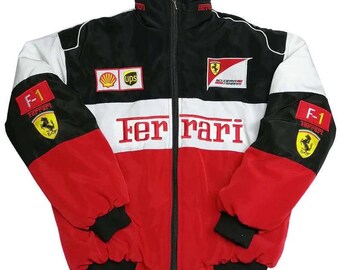 Veste Ferrari Formule 1 vintage | Blouson aviateur | Veste de course