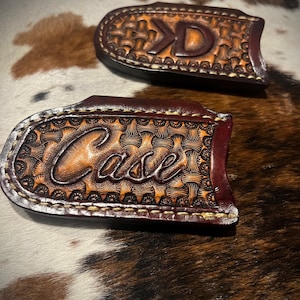 Custom Leather Knife Sheath: Trapper Style, Right/Left Hand Draw horizontal