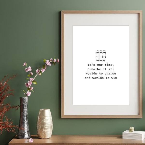 Merrily We Roll Along: Our Time Sondheim Musical Theater Broadway Lyrics Instant Digital Download || Wall Art Print Quote Typography