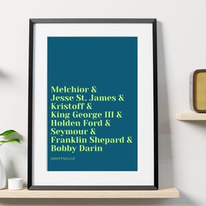 Jonathan Groff Musical Theater Broadway Instant Download | Groffsauce Spring Awakening Hamilton Glee Merrily Wall Art Print Typography