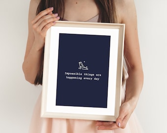 Cinderella Impossible Rogers Hammerstein Musical Theater Broadway Lyrics Instant Download || Wall Art Print Quote Typography Printable