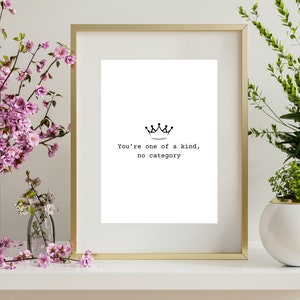 Six Musical Theater Broadway Lyrics: One of A Kind || Instant Digital Download Wall Art Print Quote Typography Printable