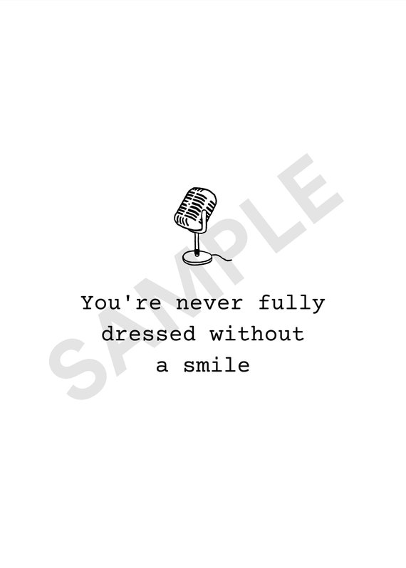 Annie: Never Fully Dressed Without a Smile, Musical Theater Broadway Lyrics  Instant Digital Download || Wall Art Print Quote Typography - Etsy