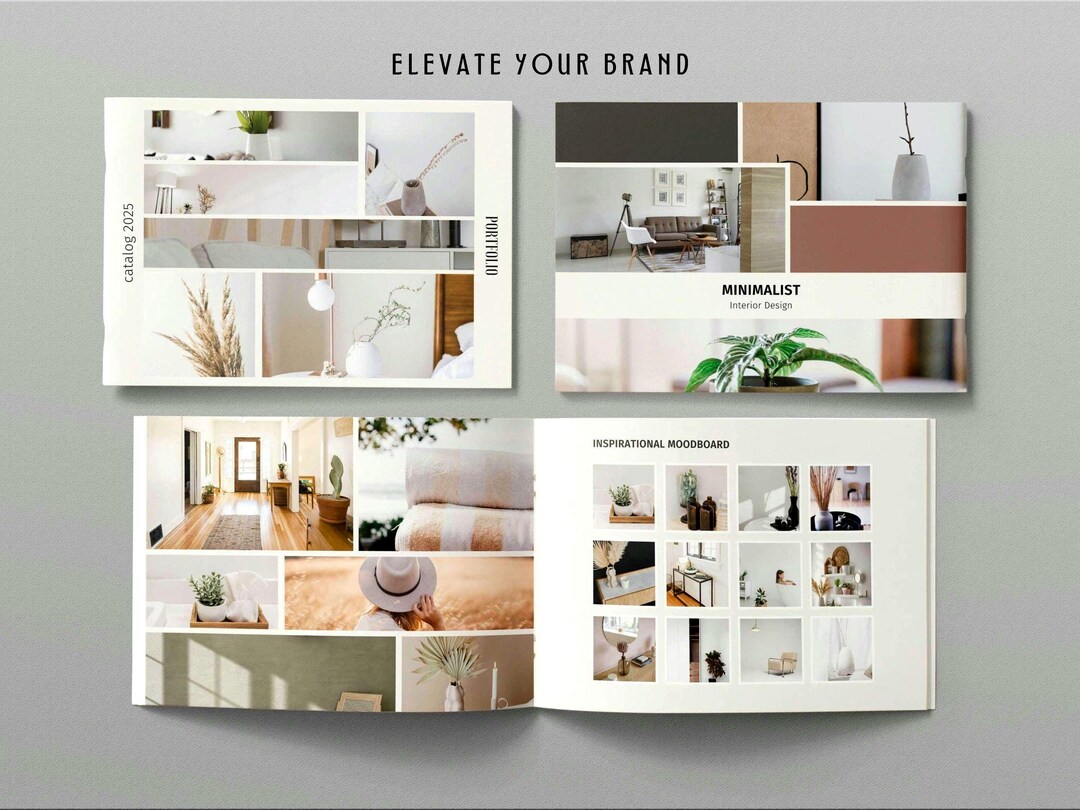 Editable Interior Design Portfolio Template Canva | Landscape Aesthetic ...