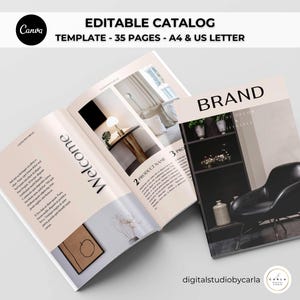 Interior Design Catalog & Magazine Template | 35 Editable Pages for Portfolio and Lookbook | Instant Download