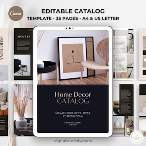 Interior Design Catalog & Magazine Template | 35 Editable Pages for Portfolio and Lookbook | Instant Download