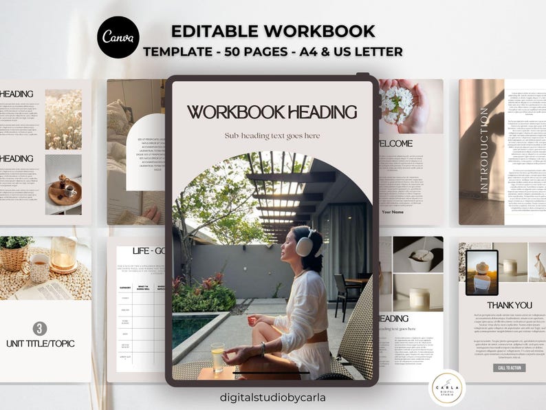 Minimalist Beige Canva Workbook Template | Coaching Ebook Lead Magnet (Digital Download) - Etsy ...