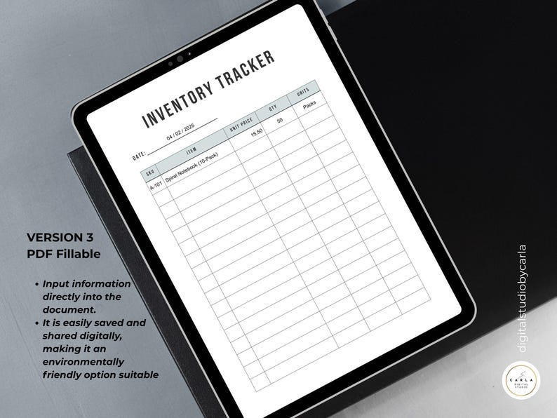 Inventory Tracker Template Canva | Small Business Stock Management ...