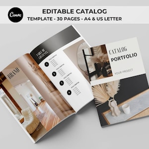 Home Decor Magazine Template | Editable Professional Lookbook for Decoration Business & Creative Interior Design Studios | Instant Download