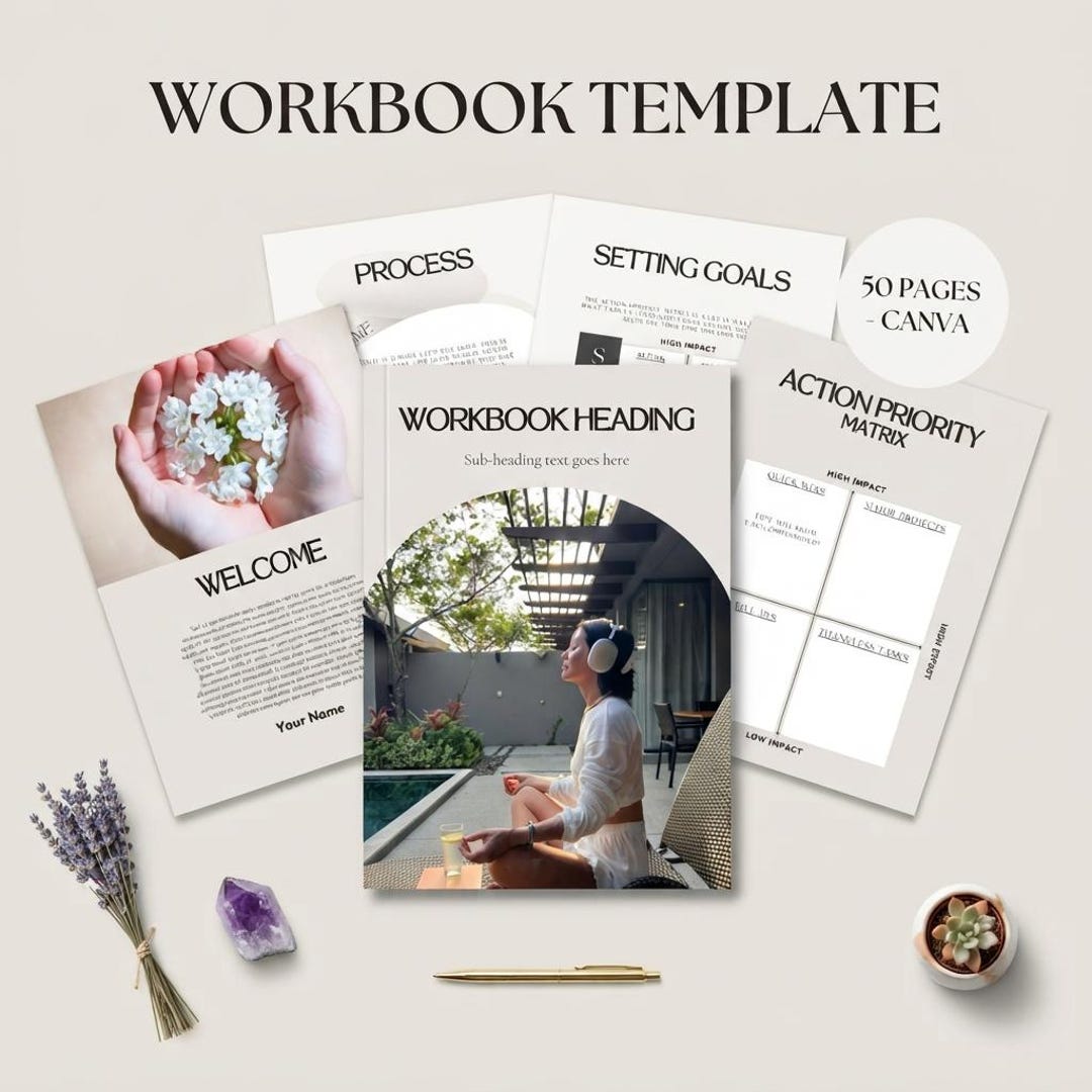 Minimalist Beige Canva Workbook Template | Coaching Ebook Lead Magnet (Digital Download) - Etsy ...