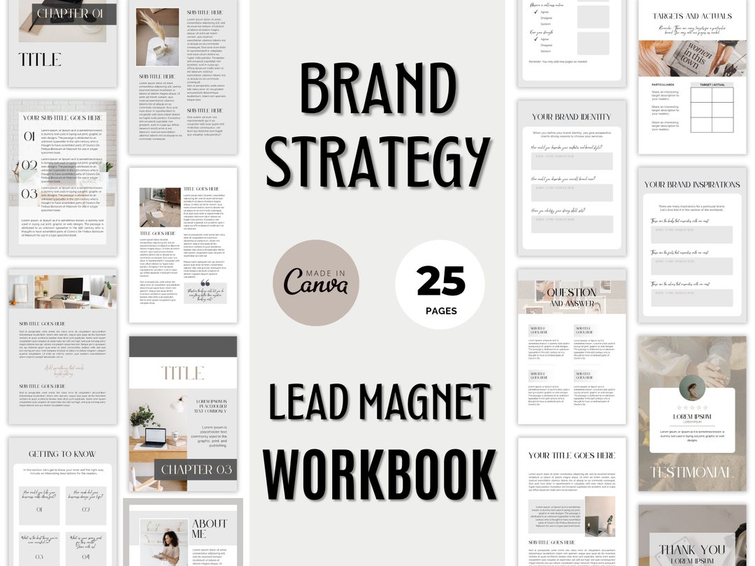 Ebook Template Canva Brand Strategy Workbook Lead Magnet Business ...