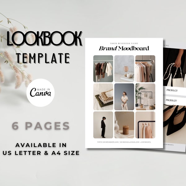 Lookbook Lead Magnet | Product Lookbook Template | Clothing Wholesale Catalog | Editable Product Sales Sheet | Canva Lookbook Catalogue
