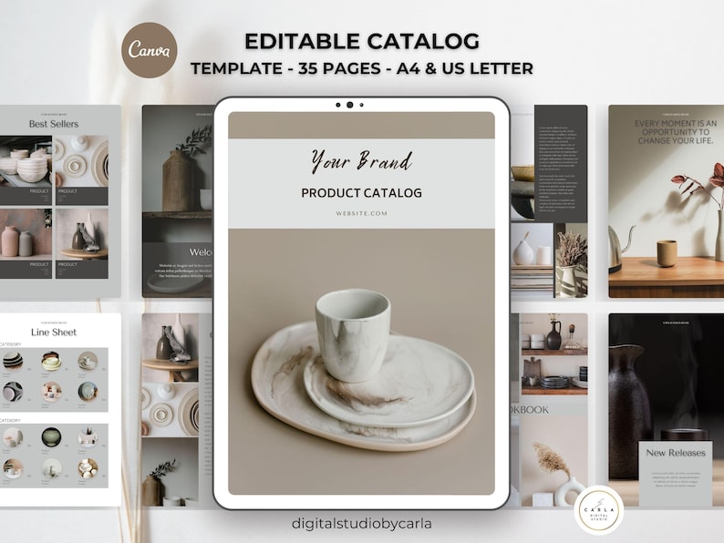 Ceramic Products Catalog Template: 35 Editable Pages Magazine for ...