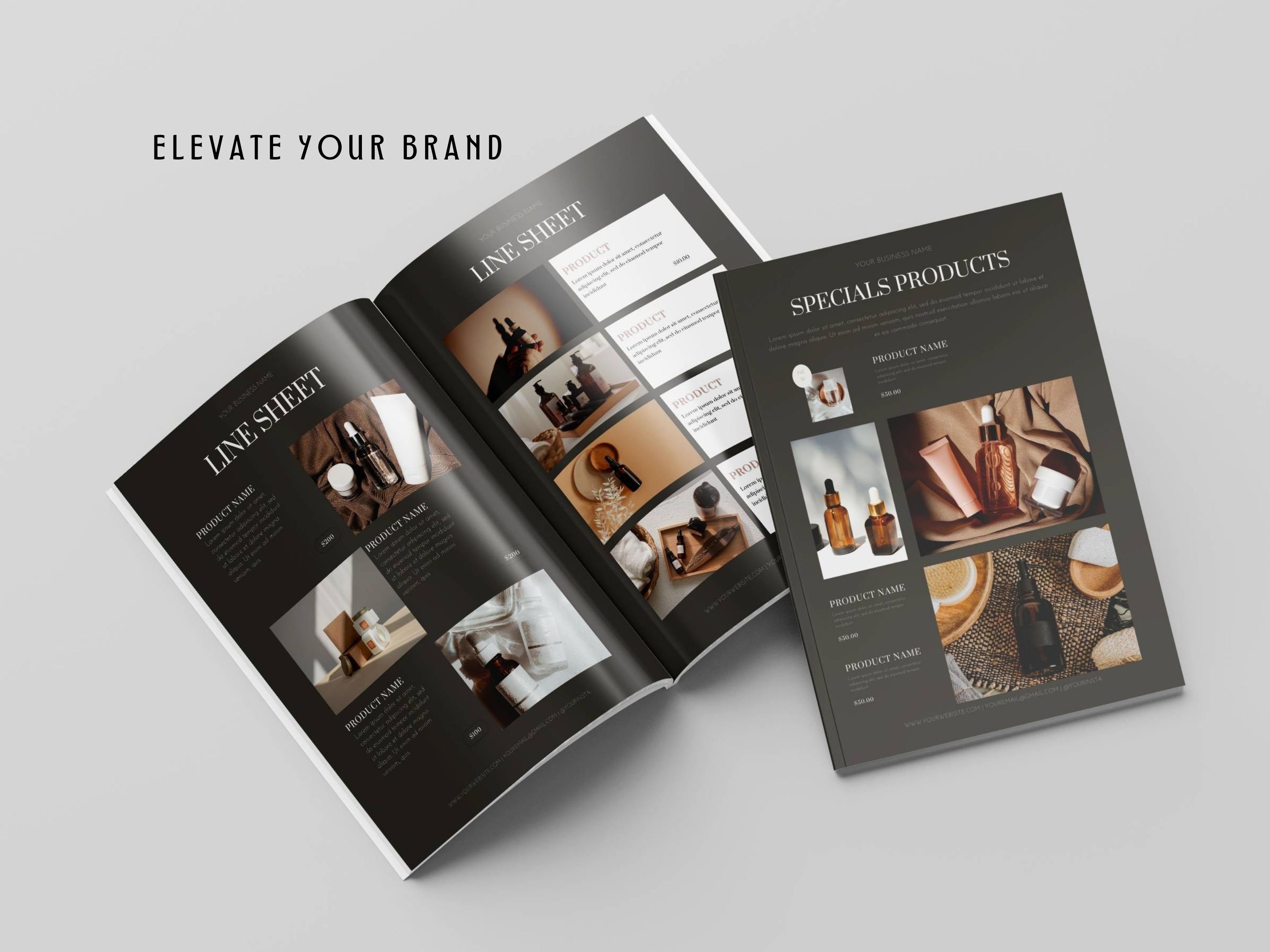 Line Sheet Lead Catalog Template Line Sheet Template Skincare