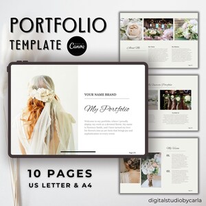 Wedding Portfolio Template Canva | Digital Business Lookbook for Florists | Professional Event Presentation | Editable Download