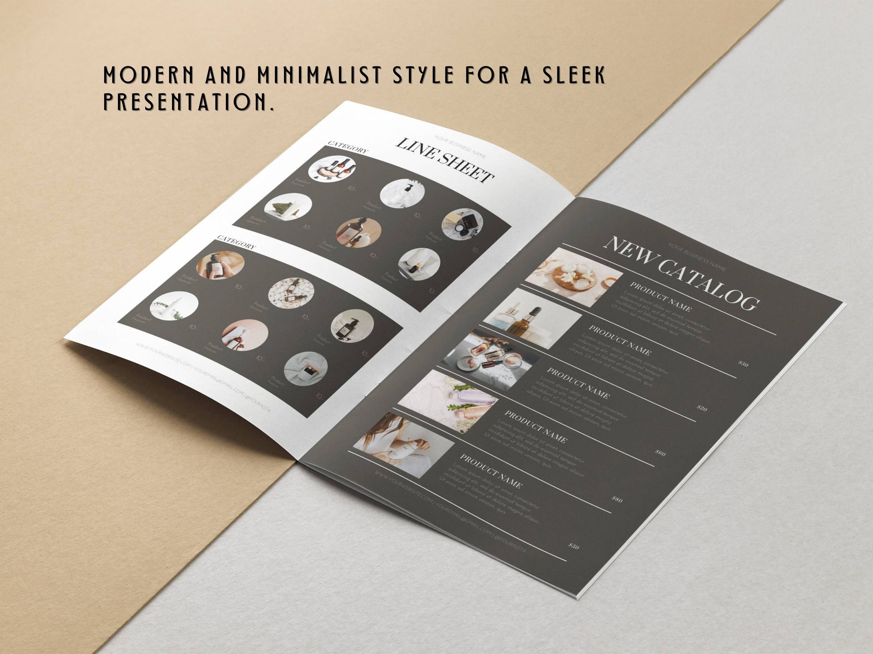 Line Sheet Lead Catalog Template Line Sheet Template Skincare