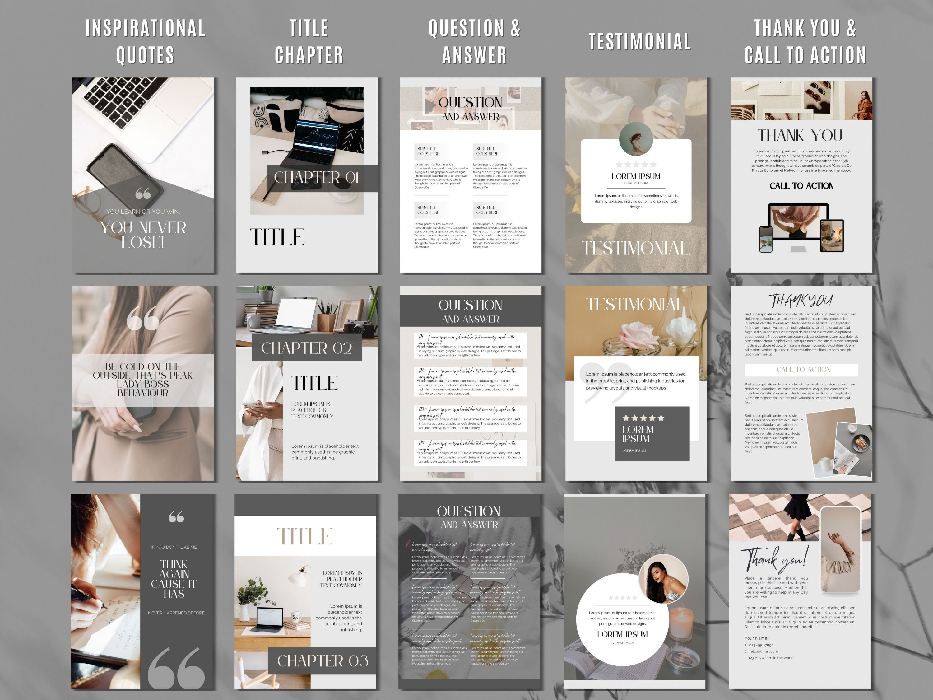 Ebook Template Canva Marketing Strategy Brand Workbook Lead Magnet ...